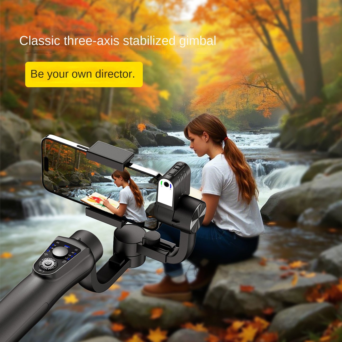 S5B classic handheld gimbal intelligent orthogonal three-axis anti shake phone stabilizer phone gimbal