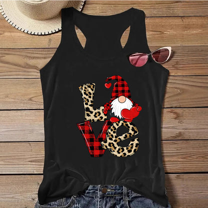 Women's Independence Day Printed Christmas Print Tank Top
