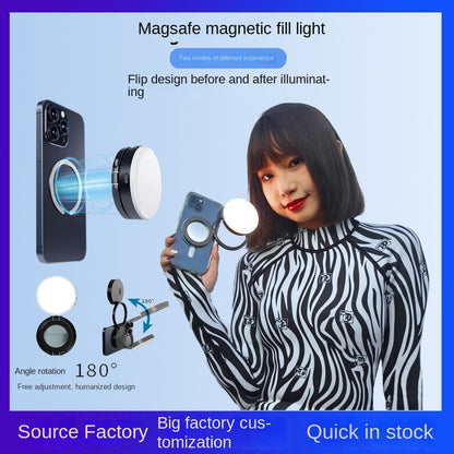 New YSH-126 LED Magnetic Phone Fill Light Photography Lamp Desktop Video Conference Live Pocket Light Mirror