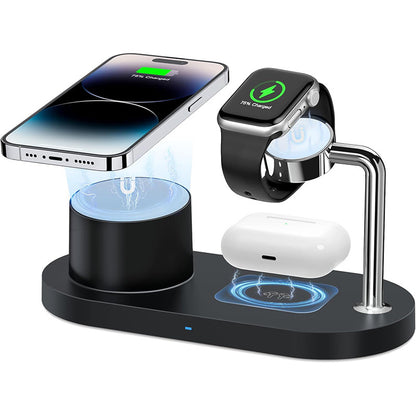 MagSafe magnetic suction three-in-one suitable for Apple mobile phone 15w wireless charging