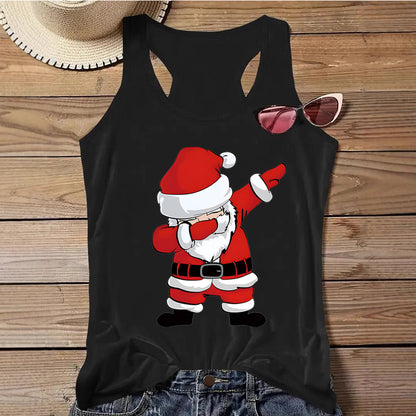 Women's Independence Day Printed Christmas Print Tank Top